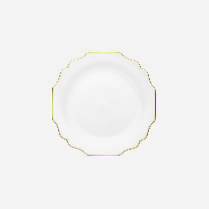 Augarten Wien 1718 - Belvedere White & Gold Charger Plate - BONADEA