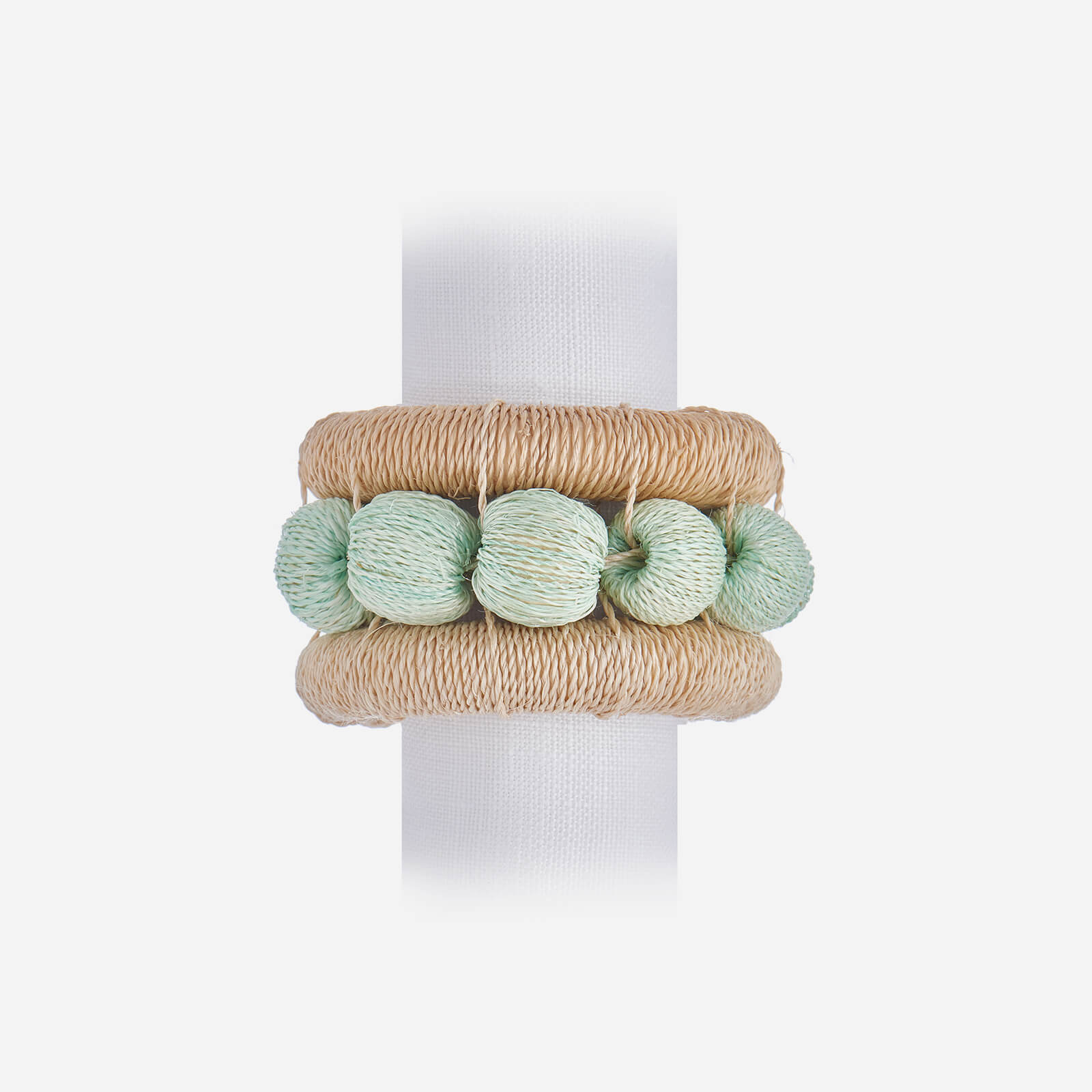 Berry Set of 4 Napkin Rings Aqua bonadea