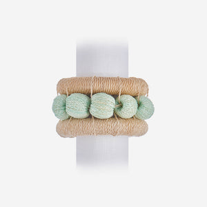 Berry Set of 4 Napkin Rings Aqua bonadea