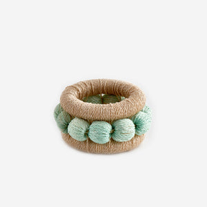 Berry Set of 4 Napkin Rings Aqua bonadea