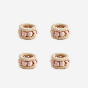 Berry Set of 4 Napkin Rings Blush bonadea