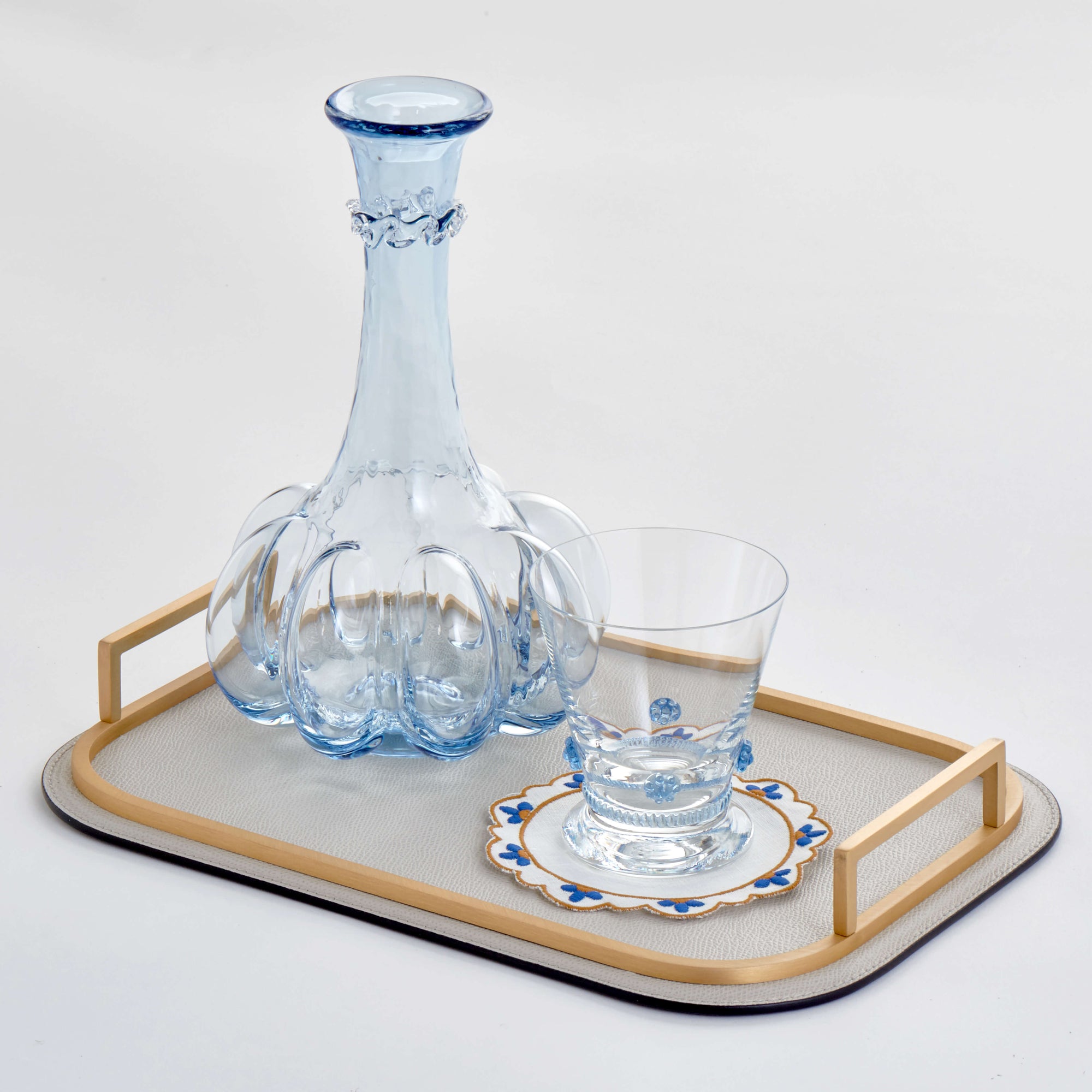 Blue Flower Cocktail Coaster - Set of 4