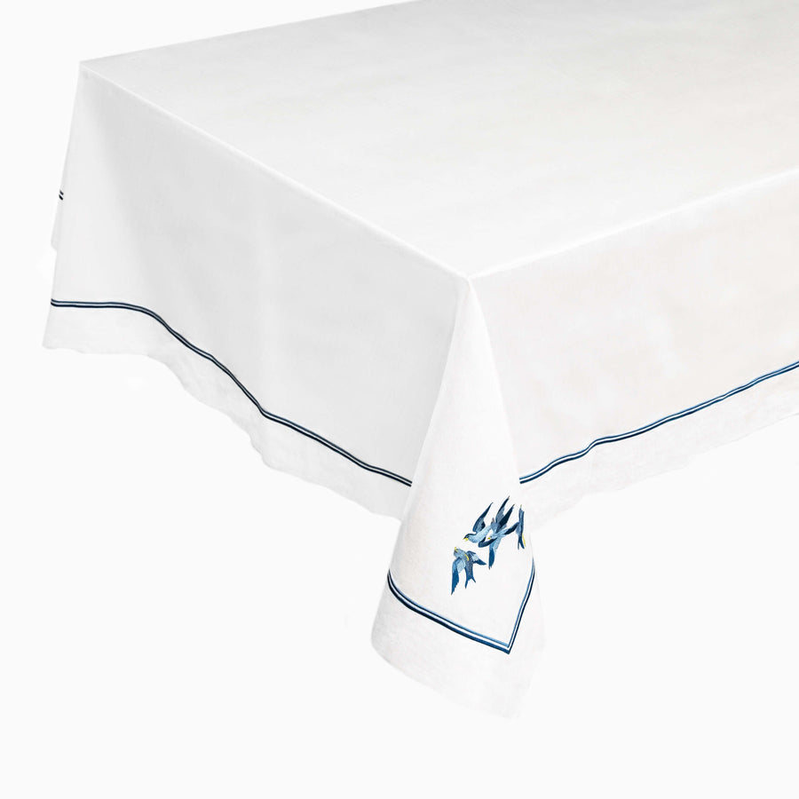 Bonadea Blue Bird Tablecloth