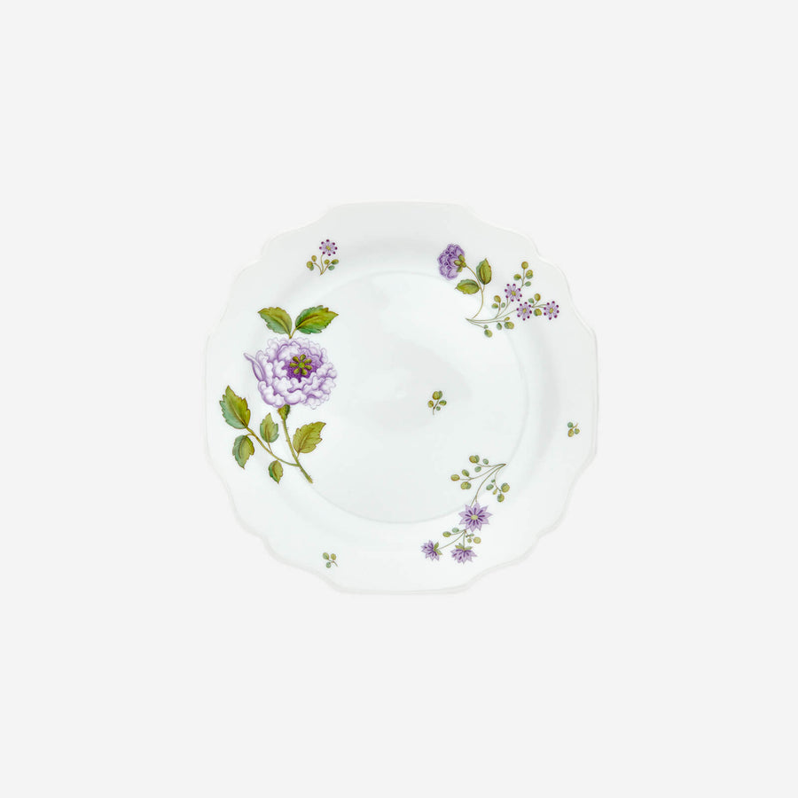 Augarten Wien 1718 Lilac Floral Bouquets Dessert Plate - Peony