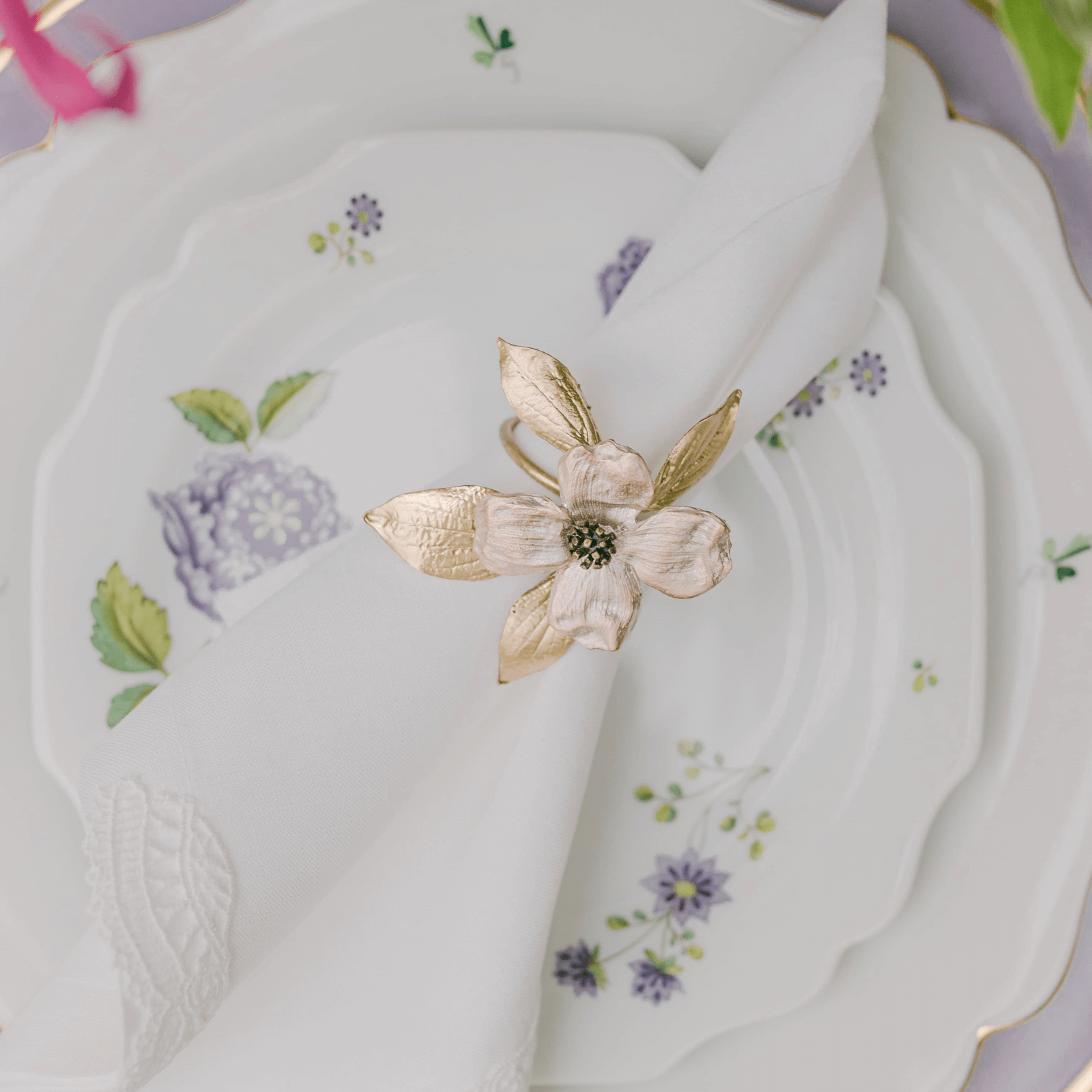 Dogwood Napkin Ring - Set of 4