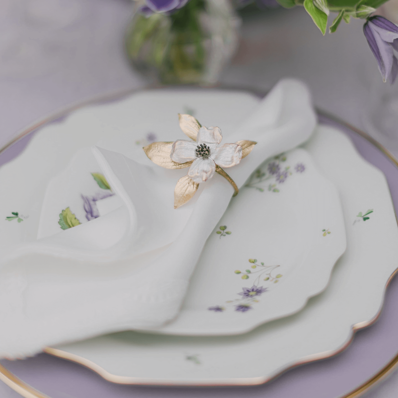 Dogwood Napkin Ring - Set of 4