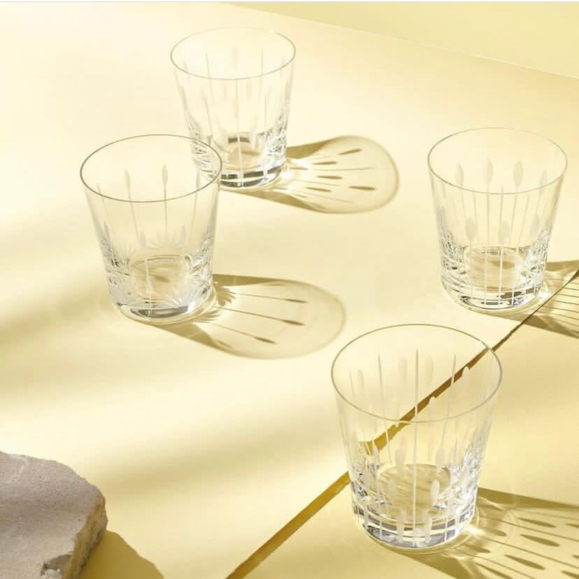 Lalique Lotus Tumbler - Set of Four