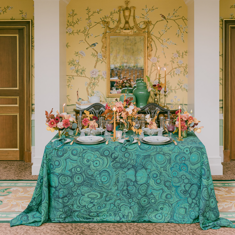 Bonadea Malachite Tablecloth