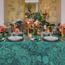 Load image into Gallery viewer, Bonadea Malachite Tablecloth
