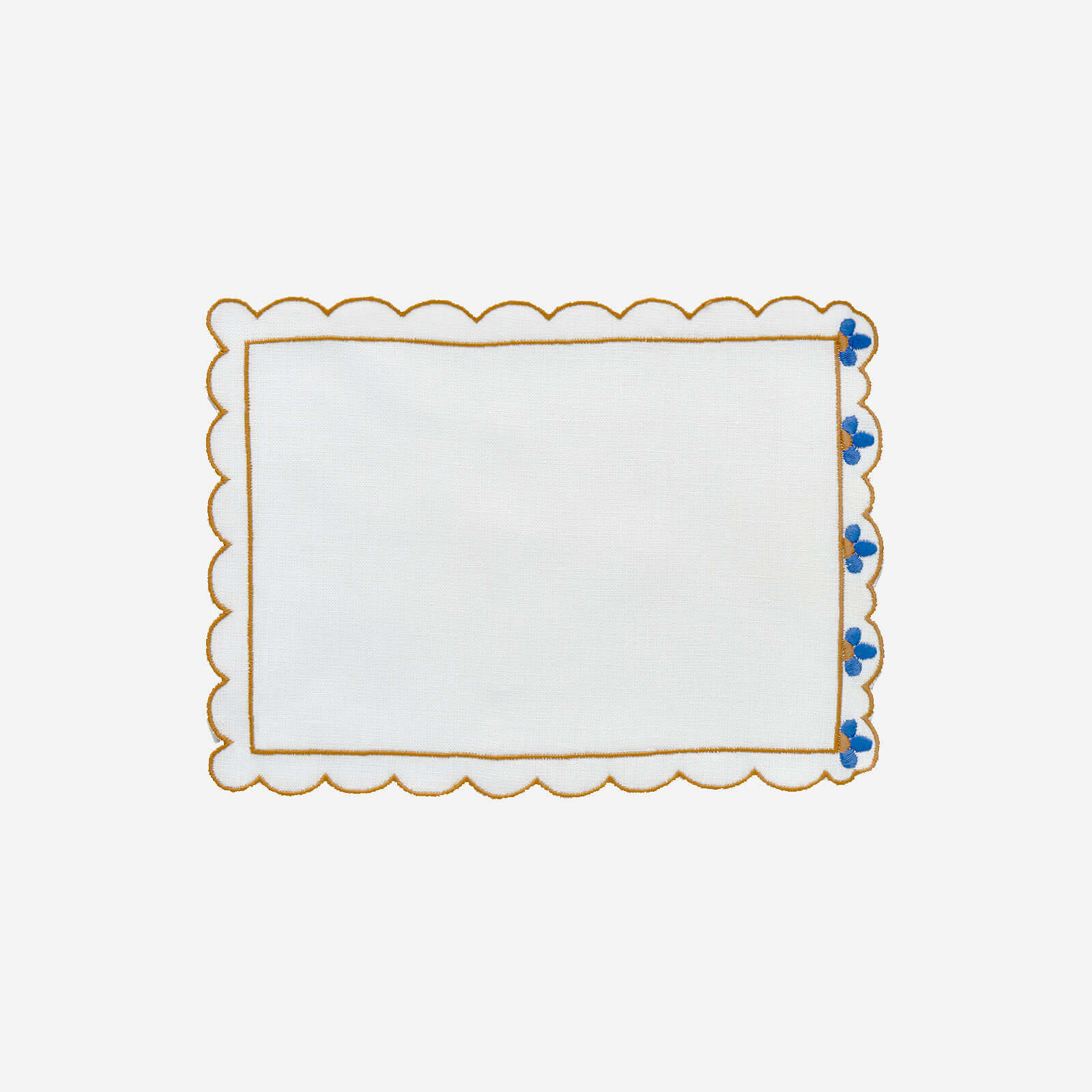 Blue Flower Cocktail Napkin - Set of 4