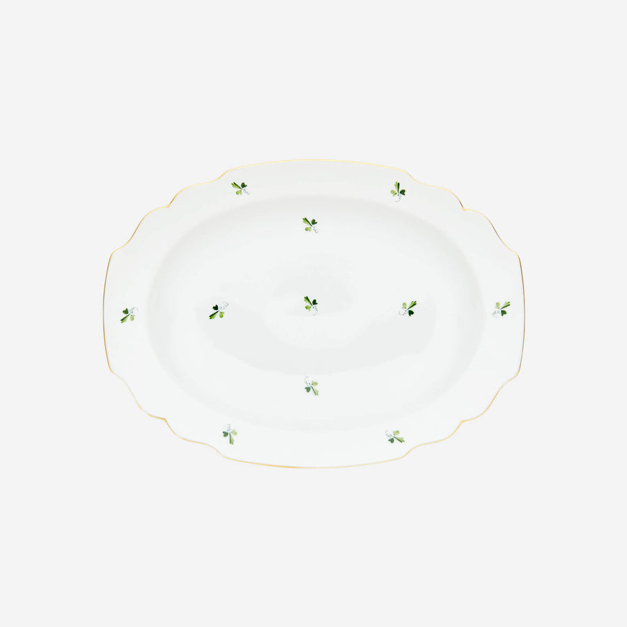 Augarten Wien 1718 Grape Leaves Oval Platter - Small