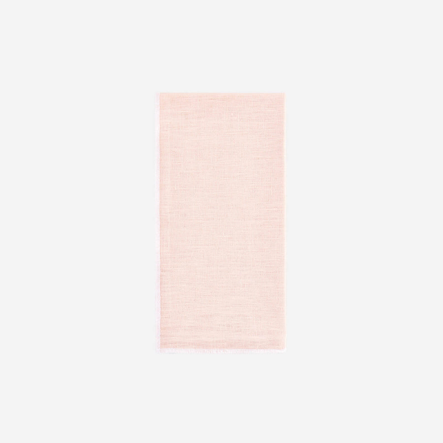Bonadea Pink Linen Napkin with Ivory Edge