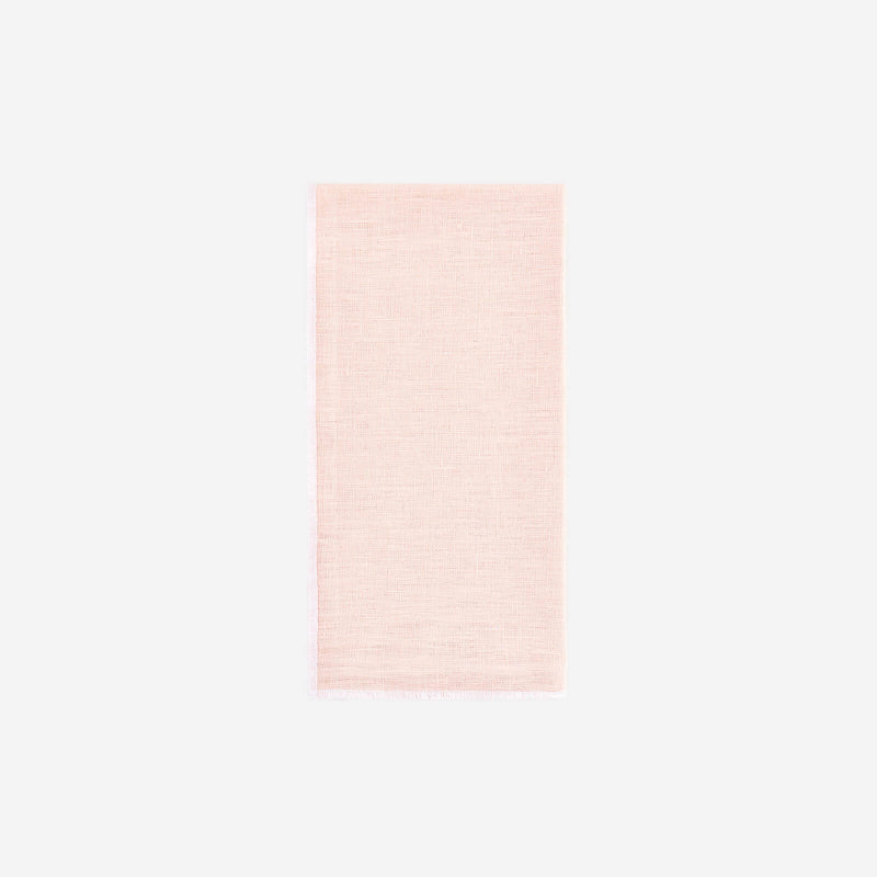 Border Napkin White on Pink