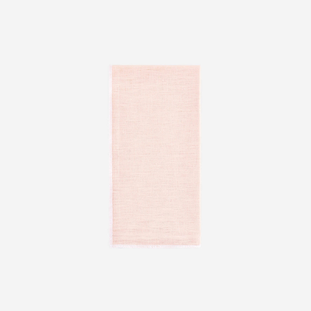 Border Napkin White on Pink