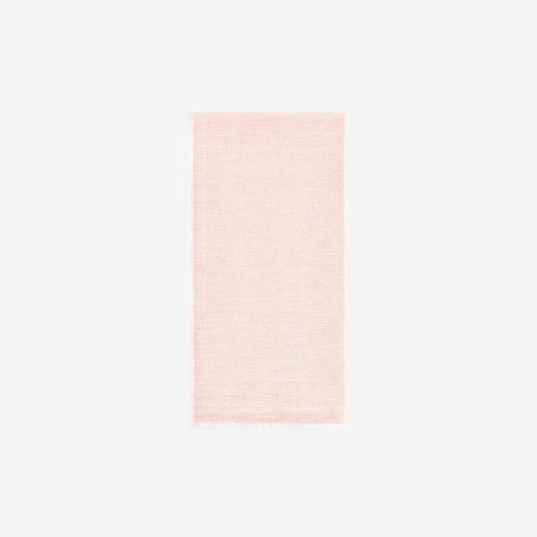 Border Napkin White on Pink