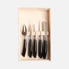 Load image into Gallery viewer, Set of Five Buffalo Horn Cheese Knives
