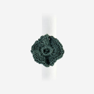 Californian Poppy Napkin Ring Teal