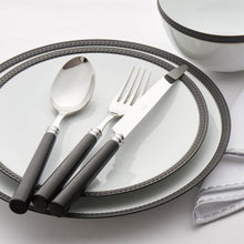 L'Objet Soie Tressée Black Dessert Plate