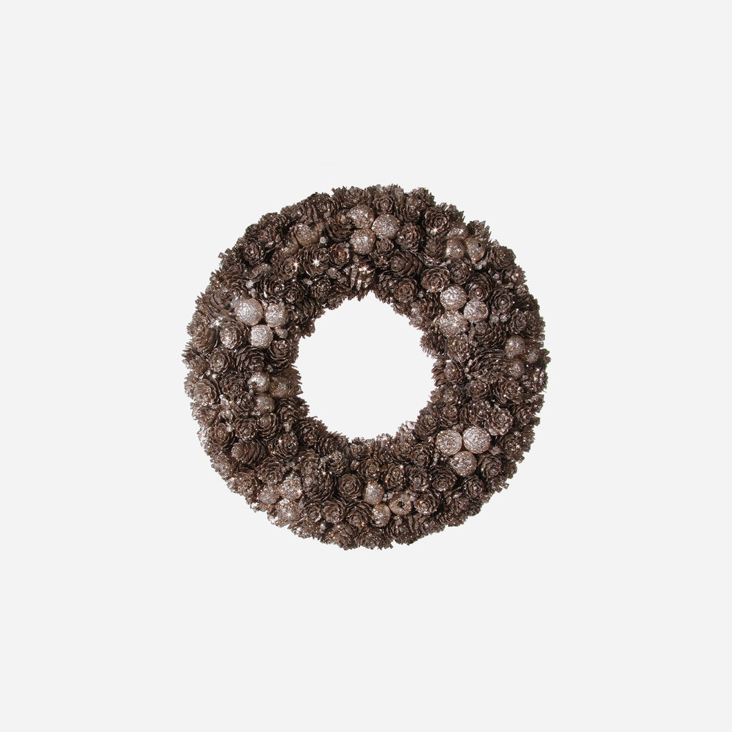 Cone and Nut Christmas Wreath - BONADEA