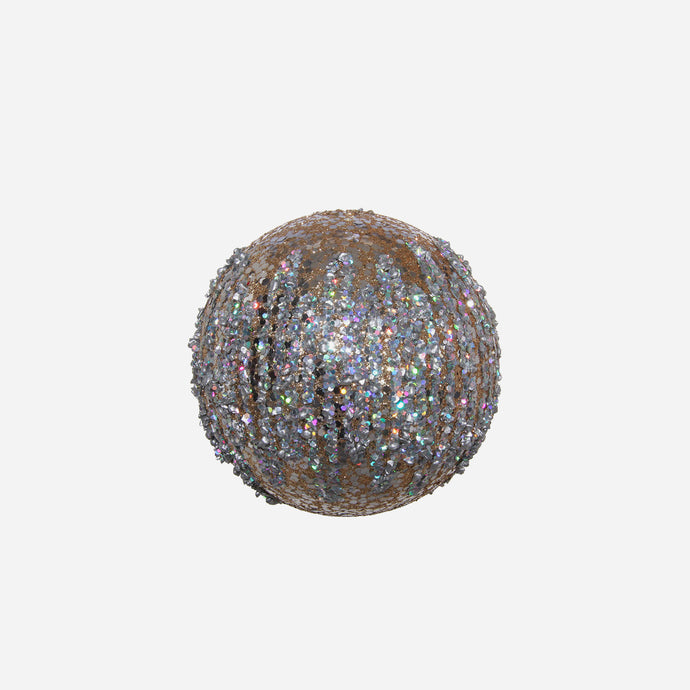 Set of 2 Glitter Embellished Baubles - BONADEA