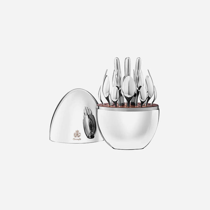 Christofle MOOD 24-Piece Silver Plated Cutlery Set -BONADEA