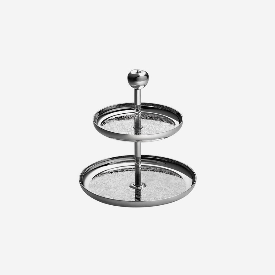 Christofle Jardin d'Eden Silver Plated Two Tier Stand