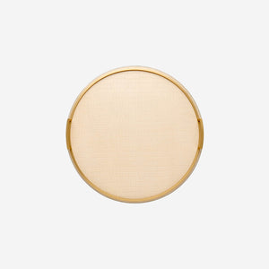 Defile Large Round Crocodile Tray Ivory