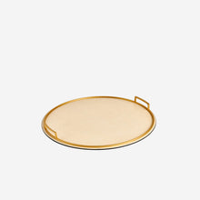 Load image into Gallery viewer, Defile Large Round Crocodile Tray Ivory
