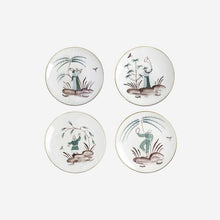 Load image into Gallery viewer, Marie Daage - Divertimente Set of Four Hand-painted Dessert Plates
