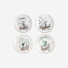 Load image into Gallery viewer, Marie Daage - Divertimente Set of Four Hand-painted Dessert Plates
