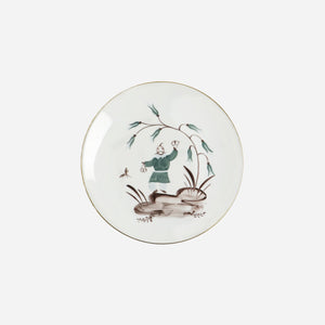 Marie Daage - Divertimente Set of Four Hand-painted Dessert Plates