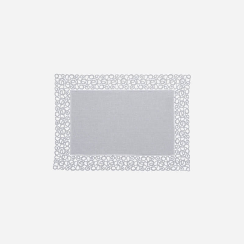 Florence White Lace Trim Placemat