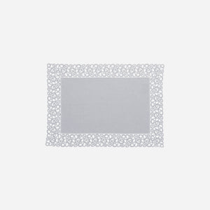 Florence White Lace Trim Placemat