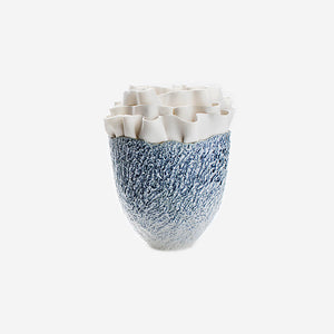 Anthozoa Blue Tall Vase Fos Ceramiche