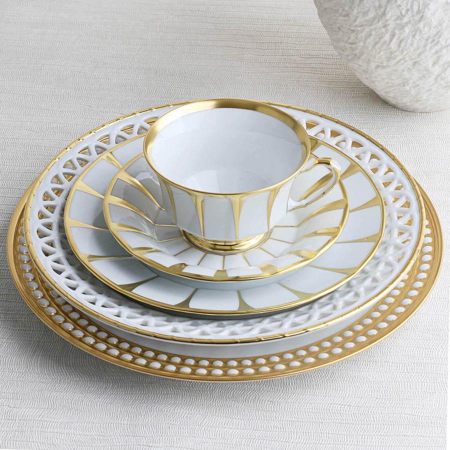 FUERSTENBERG Open Lace Side Plate Gold