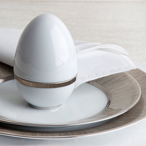 Legle Limoges Carbone Grey & Platinum Dinner Plate - BONADEA