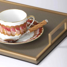 Load image into Gallery viewer, Defile Rectangular Tray - Leather and Brass
