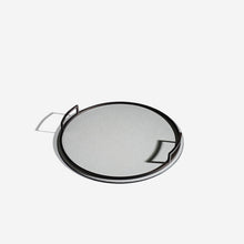 Load image into Gallery viewer, Giobagnara Tray | Defile Round Leather Tray with Handles - Grey
