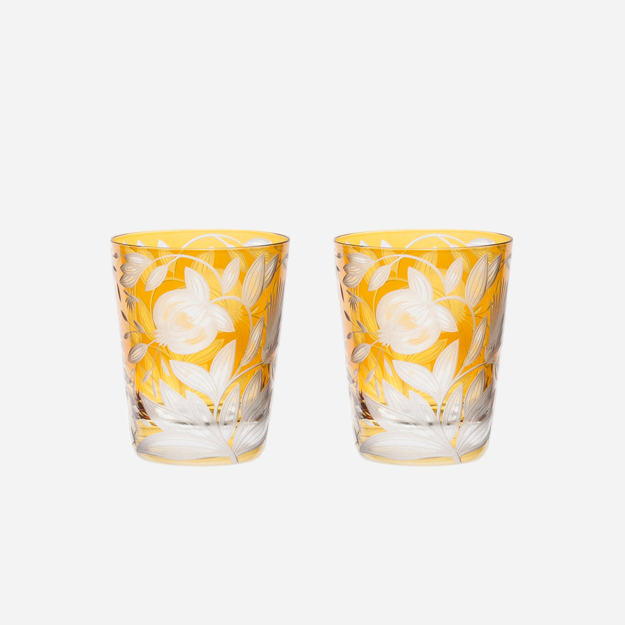 Artel Verdure Medium Tumbler Amber - Set of 2