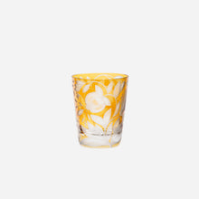 Load image into Gallery viewer, ARTEL HAND ENGRAVED CRYSTAL FLORAL TUMBLER MEDIUM ORANGE SINGLE
