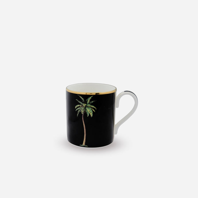 Halcyon Days Palm on Black Mug -BONADEA