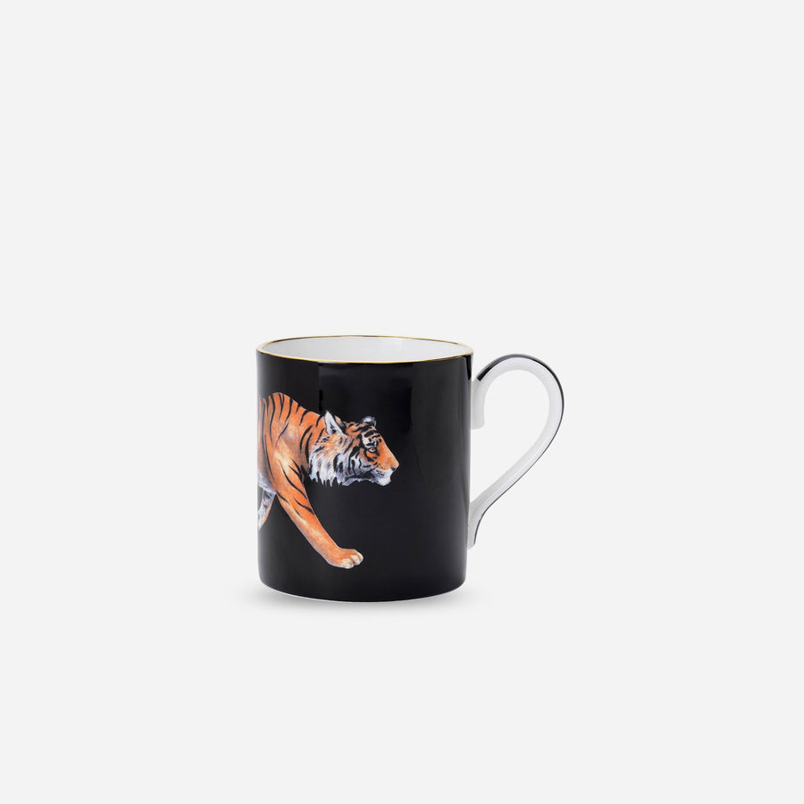 Halcyon Days Tiger Mug On Black