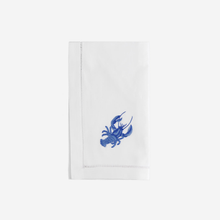 Load image into Gallery viewer, Sibona Marina Blue Lobster Hand-embroidered Dinner Napkin - BONADEA
