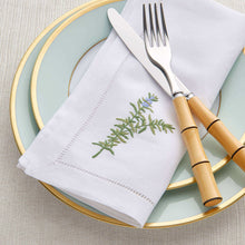 Load image into Gallery viewer, Sibona Rosemary Hand-embroidered Dinner Napkins
