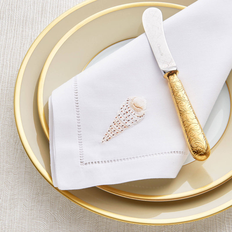Sibona Cone Shell Hand-embroidered Dinner Napkin