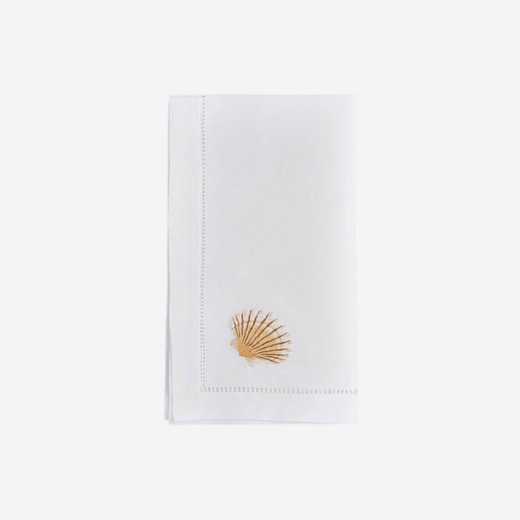 Sibona Scallop Shell Hand-embroidered Dinner Napkin