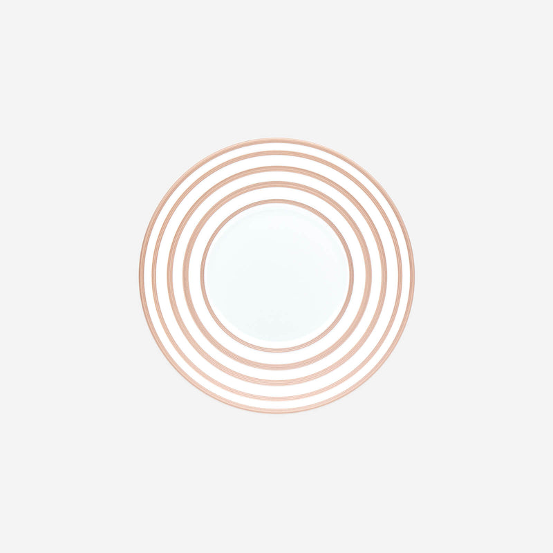 Hémisphère Metallic Pink Striped Dessert Plate