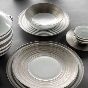 JL Coquet | Hemisphere Platinum Stripe Bread & Butter Plate