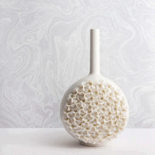 Load image into Gallery viewer, Lladró - Canvas White Flower Tapestry Porcelain Vase
