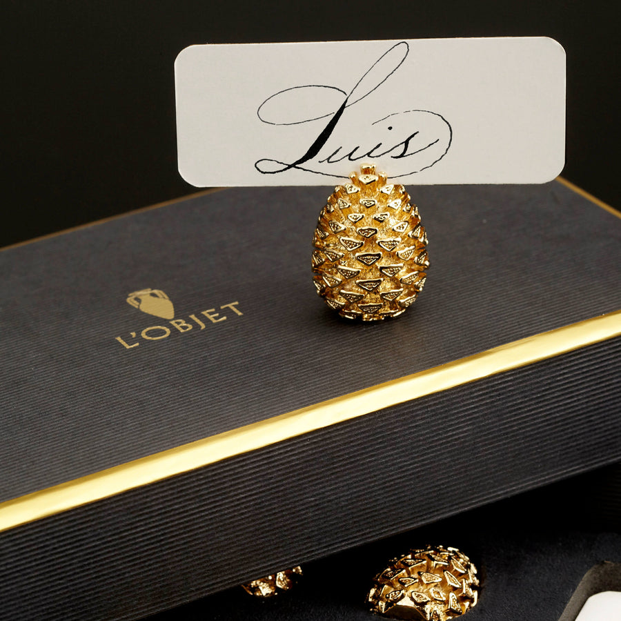 L'Objet Pinecone Set of 6 Placecard Holders